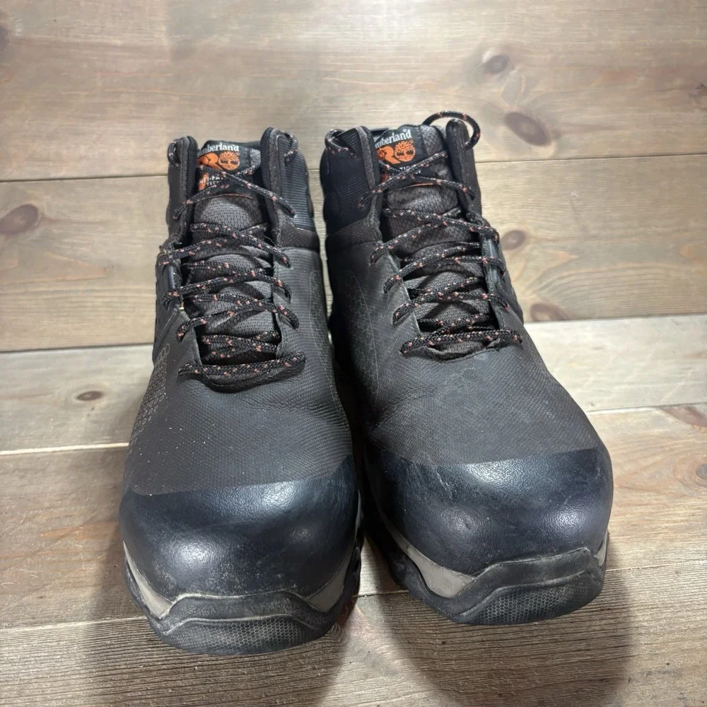timberland pro ridgework mens size 12 shoes brown waterproof steel toe work boot